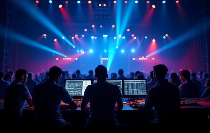 Al Noor team managing event technology backstage